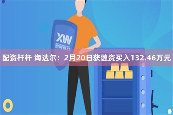 配资杆杆 海达尔：2月20日获融资买入132.46万元