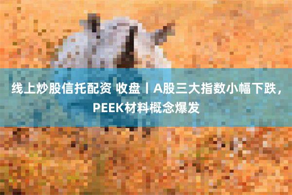 线上炒股信托配资 收盘丨A股三大指数小幅下跌，PEEK材料概念爆发
