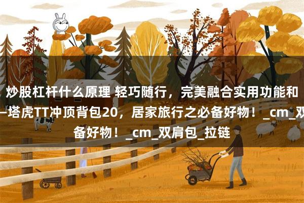炒股杠杆什么原理 轻巧随行，完美融合实用功能和极致收纳——塔虎TT冲顶背包20，居家旅行之必备好物！_cm_双肩包_拉链